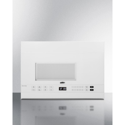 Summit MHOTR241W 1.4 Cu. Ft. White Exterior Light Duty Over-the-Range Microwave Oven - 115 Volts