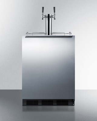 Summit SBC58BLBIADALOCK 5.5 Cu. Ft. Stainless Steel Built-In Kegerator - 115 Volts