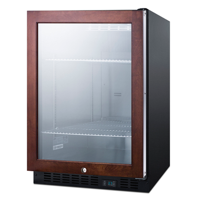 Summit SCR610BLPNR 23.63" W Black Hinged Beverage Center - 115 Volts 1-Ph