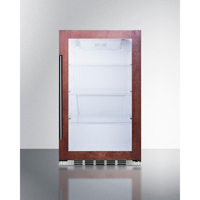 Summit - 19"  Shallow Depth Glass Door Panel- Ready Frame Beverage Center (SPR489OSPNR)