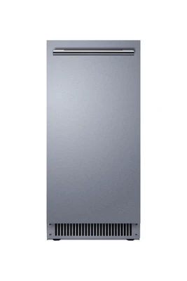 Summit BIM63OSADA 14.75" W Stainless Steel Built-In or Freestanding Outdoor Undercounter Clear Icemaker - 115 Volts
