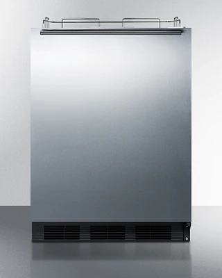 Summit SBC58BLBIADANK 5.5 Cu. Ft. Stainless Steel Draft Beer Cooler Dispenser