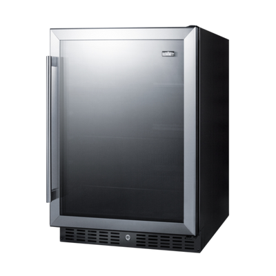 Summit AL57G 23.63" W Stainless Steel Glass All-Refrigerator - 115 Volts 1-Ph