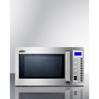Summit SCM1000SS 0.9 Cu. Ft. Brushed Stainless Steel Light Duty Microwave Oven - 115 Volts