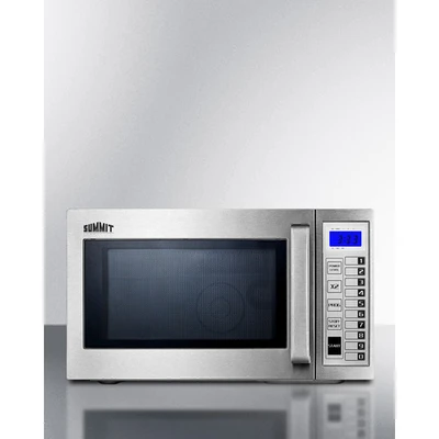 Summit SCM1000SS 0.9 Cu. Ft. Brushed Stainless Steel Light Duty Microwave Oven - 115 Volts