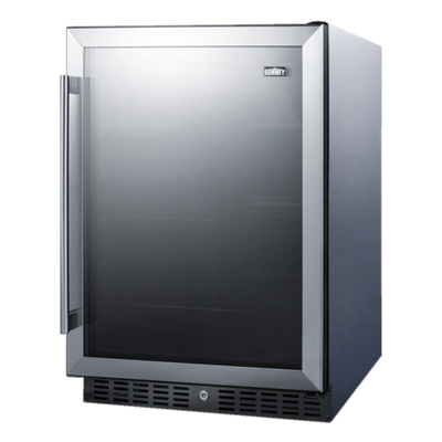 Summit AL57GCSS 23.63&quot; W Stainless Steel Glass All-Refrigerator - 115 Volts 1-Ph