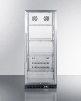 Summit SCR1156 23.63" W Stainless Steel 1 Section Beverage Merchandiser - 115 Volts 1-Ph