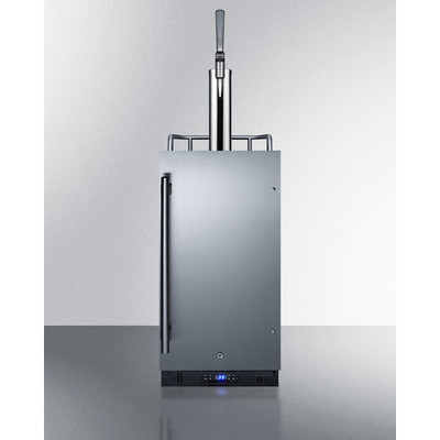 Summit SBC15NCF 2.9 Cu. Ft. Black Stainless Steel Single Nitro Cold Brew Coffee Dispenser - 115 Volts
