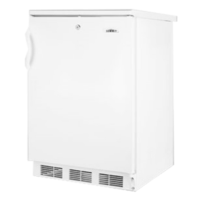 Summit FF6LW 23.63&quot; W White Solid Undercounter Refrigerator - 115 Volts 1-Ph