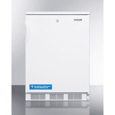 Summit FF6LW 23.63" W White Solid Undercounter Refrigerator - 115 Volts 1-Ph