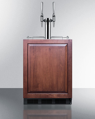 Summit SBC58BLBIADAIFNCFTWIN 5.5 Cu. Ft. Black Dual Tap Nitro Cold Brew Coffee Dispenser - 115 Volts
