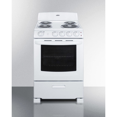Summit RE2411W 4 Coil Burner 23.5" Electric Range