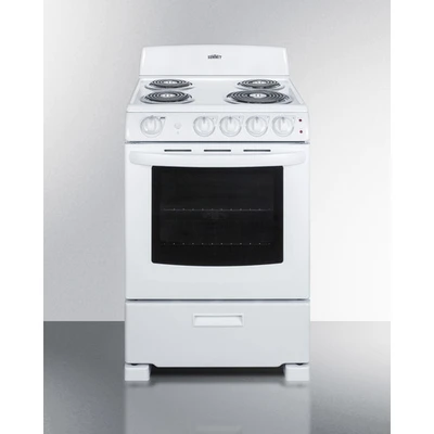Summit RE2411W 4 Coil Burner 23.5" Electric Range