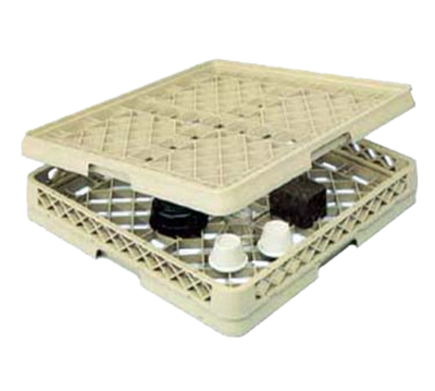 Vollrath TR13 19 3/4" W x 19 3/4" D x 1 7/16" H Full Size Beige Co-Polymer Plastic Traex Open Dishwasher Rack Cover
