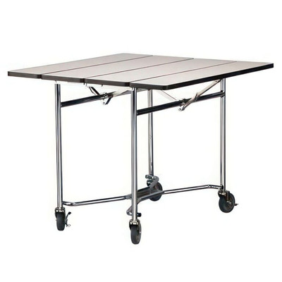 Lakeside 416 36" W Plastic Laminated Top Folding Square Room Service Table