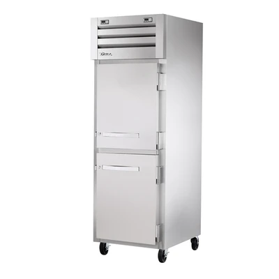 True STA1DT-2HS-HC 2 Stainless Steel Half Doors LED Interior Lights Reach-In SPEC SERIES Refrigerator or Freezer - 115 Volts