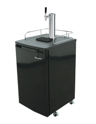 Micro Matic KC2000 0.5 Keg Black with 1 Faucet Club Top EdgeStar Kegerator - 115 Volts