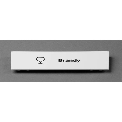 Cambro CECBR6000 5"L x 1.56"H White ABS Snap On "Brandy" Camrack Extender ID Clip - 6/Case