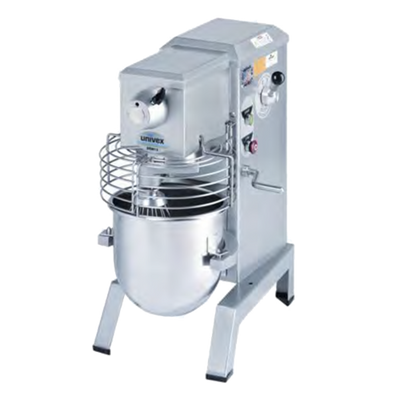 Univex SRM12+ 17.5" W x 29.88" H x 26.25" D 12 Qt. Stainless Steel Variable Speed Food Mixer