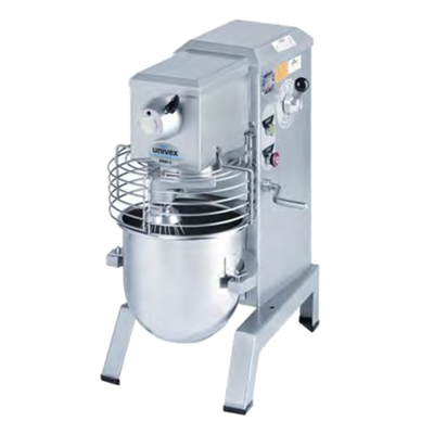 Univex SRM12+ 17.5" W x 29.88" H x 26.25" D 12 Qt. Stainless Steel Variable Speed Food Mixer