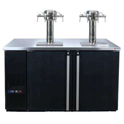 Micro Matic MDD58W-E-E 2 Quadruple Faucet Column Two Sections Pro-Line E-Series Dual Temperature Wine Cooler Dispenser