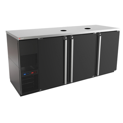 Micro Matic MBB78BC-E (12) 0.17 Keg Black Stainless Steel without Faucet Flat Top Pro-Line E-Series Beverage Station - 115 Volts