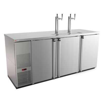 Micro Matic MDD78S-E Stainless Steel with 2 Faucets Flat Top Pro-Line E-Series Draft Beer Cooler - 115 Volts