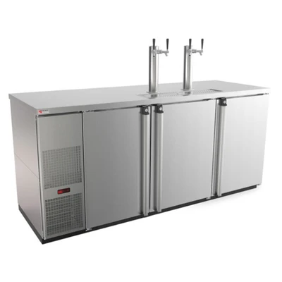 Micro Matic MDD78S-E Stainless Steel with 2 Faucets Flat Top Pro-Line E-Series Draft Beer Cooler - 115 Volts