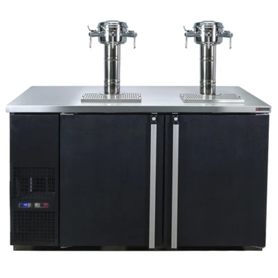 Micro Matic MDD58W-E-D 2 Triple Faucet Column Two Sections Pro-Line E-Series Dual Temperature Wine Cooler Dispenser