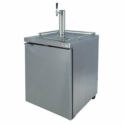 Micro Matic MDD23SGR-E (1) 0.5 Keg Stainless Steel with 1 Faucet Flat Top Pro-Line E-Series Draft Beer Cooler - 115 Volts