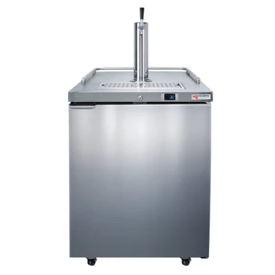 Micro Matic MDD23SGR-E (1) 0.5 Keg Stainless Steel with 1 Faucet Flat Top Pro-Line E-Series Draft Beer Cooler - 115 Volts