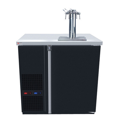 Micro Matic MDD36W-E-C 1 Quadruple Faucet Column One Section Pro-Line E-Series Dual Temperature Wine Cooler Dispenser