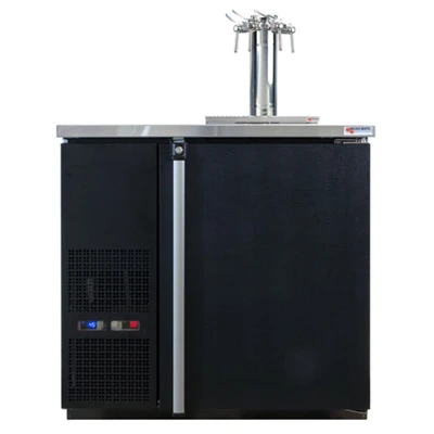 Micro Matic MDD36W-E-C 1 Quadruple Faucet Column One Section Pro-Line E-Series Dual Temperature Wine Cooler Dispenser