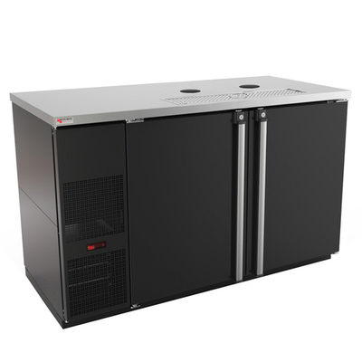 Micro Matic MDD58-E-LT Black Stainless Steel Flat Top Pro-Line E-Series Draft Beer Cooler Less Draft Tower - 115 Volts