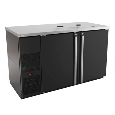 Micro Matic MDD58-E-LT Black Stainless Steel Flat Top Pro-Line E-Series Draft Beer Cooler Less Draft Tower - 115 Volts