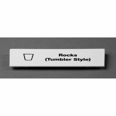 Cambro CECRT6000 5"L x 1.56"H Snap On "Rocks (Tumbler Style)" Camrack Extender ID Clip - 6/Case
