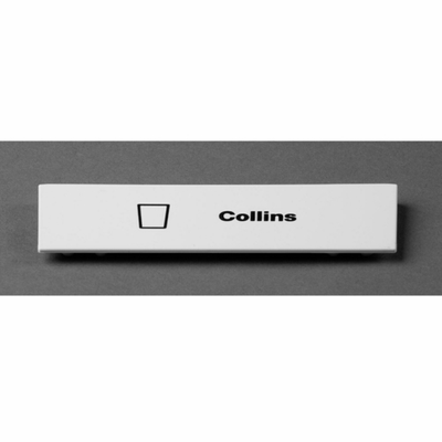 Cambro CECCL6000 5"L x 1-9/16"H White Snap On Camrack Extender ID Clip For Pre-Printed "Collins" - 6/Case