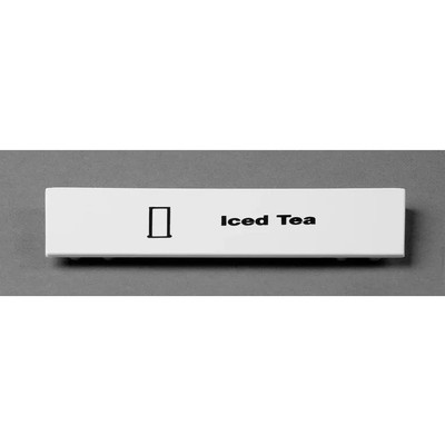 Cambro CECIT6000 5"L x 1-9/16"H White Snap On Camrack Extender ID Clip For Pre-Printed "Iced Tea" - 6/Case