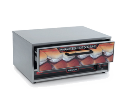 Nemco 8045W-BW-230 Stainless Steel Rack And Construction Open Sliding Door Moist Heat Bun/Food Warmer - 230V