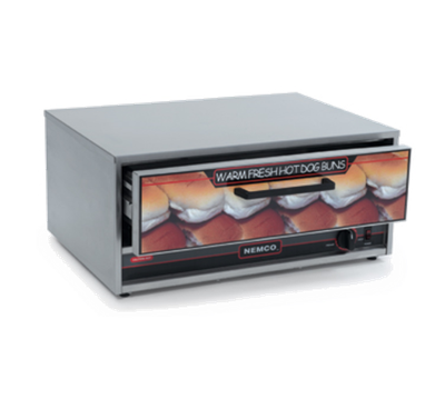 Nemco 8075-BW-230 Stainless Steel Rack And Construction Open Sliding Door Moist Heat Bun/Food Warmer - 230V