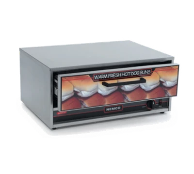 Nemco 8036-BW-220 Stainless Steel Rack And Construction Open Sliding Door Moist Heat Bun/Food Warmer - 220V