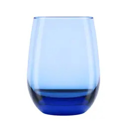 Libbey 231L 15 1/4 Oz. Safedge Rim Guarantee Color Stemless Tidal Blue Glass - 12/Case
