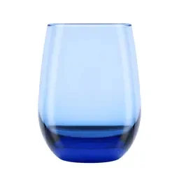 Libbey 231L 15 1/4 Oz. Safedge Rim Guarantee Color Stemless Tidal Blue Glass - 12/Case