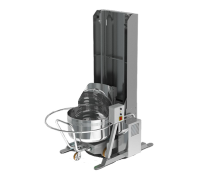 Univex SSBL105 59" W x 85.8" D x 105.9" H Welded Heavy Duty Construction Spiral Bowl Lifter