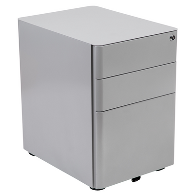 Flash Furniture HZ-CHPL-01-GRY-GG 15.5" W x 21" D x 22.75" H Gray 3-tiers Mobile Drawer Cabinet