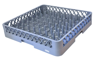 Omcan USA 33871 19.25" x 19.25" x 4" Plastic Gray Full Dishwasher Rack
