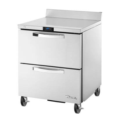 True TWT-27D-2-HC~SPEC3 Stainless Steel 1 Section 2 Drawers SPEC SERIES Work Top Refrigerator - 115 Volts 0.17 HP