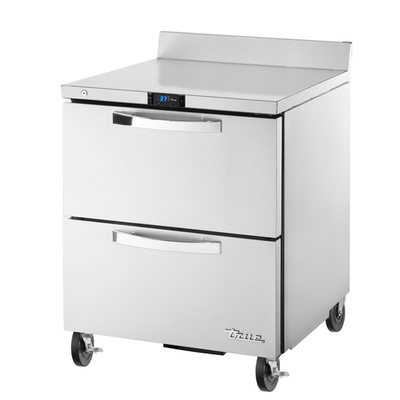 True TWT-27D-2-HC~SPEC3 Stainless Steel 1 Section 2 Drawers SPEC SERIES Work Top Refrigerator - 115 Volts 0.17 HP