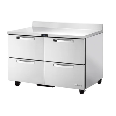 True TWT-48D-4-HC~SPEC3 Stainless Steel 2 Section 4 Drawers SPEC SERIES Work Top Refrigerator - 115 Volts 0.2 HP