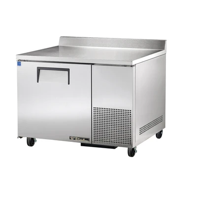 True TWT-44-HC Stainless Steel and Aluminum 1 Section 1 Door Deep Work Top Refrigerator - 115 Volts 0.1 HP
